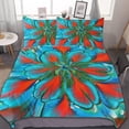 thumbnail image 1 of HAHDAXIA Floral Pattern Bedding Solid Comforter Set for All Seasons 3 Pieces(1 Comforter+2 Pillowcases) Soft Microfiber Bedding Set Twin(86"x70"), 1 of 7