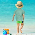 thumbnail image 4 of FORMRS Boys Rash Guard Short Sleeves Swim Shirt Quick Dry UPF 50+ Sun Protection, Sizes 3-12T, Big Pink Cheetah, 4 of 6