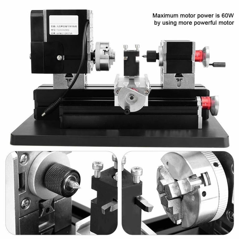 Tour à Métaux Mini 60W Pour Bois Et Métaux Tendres - DIY, Modélisme - Puissance élevée