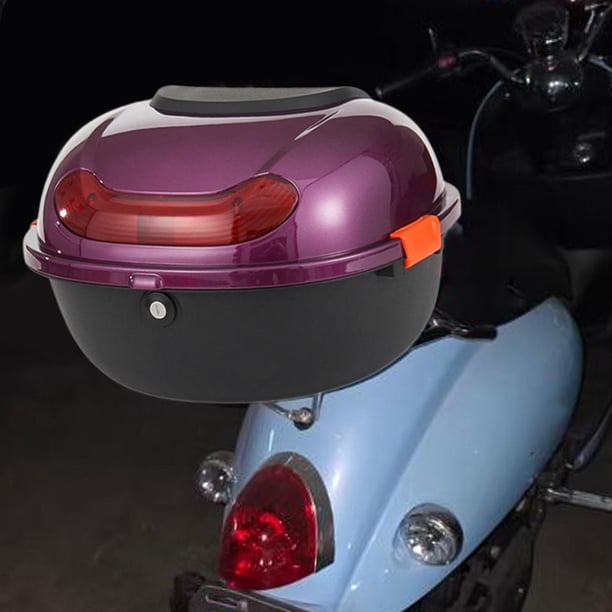 Caja de maletero de motocicleta, caja de equipaje de motos, premio, impermeable, bloqueo de gran capacidad de transporte de equipaje de motocicleta Morado brillante