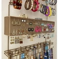 thumbnail image 3 of Longstem Over the Door or Wall Hanging Jewelry Organizer, Steel, 5 lb, Bronze, Holds 300 Pieces, 3 of 5