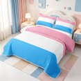 thumbnail image 3 of Erosebridal Minimalist Stripe Quilt King,Mid-Century Lines King Coverlet Set,3pcs,1 Bedspread and 2 Pillowcases, 3 of 7