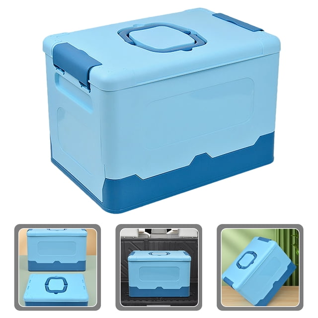 MERRYHAPY Organizador Plástico Portátil Azul Con Plegable Y Múltiples Para Almacenar Objetos