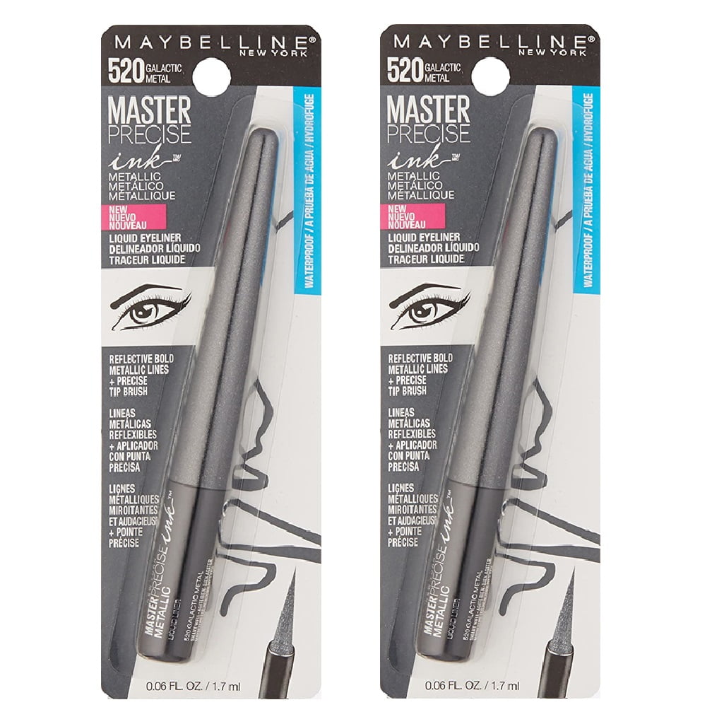 Pack of 2 Maybelline New York Master Precise Ink Metallic Liquid Liner, Galactic Metal # 520