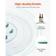 thumbnail image 3 of KFFKFF 40-inch Glass Revolving Serving Tray, Reinforced Glass Dinner Table Focal Point with 6 Spinning Casters, 360° Effortless and Quiet Swivel Tabletop Rotating Platter, Ideal for Family Reunions, 3 of 9