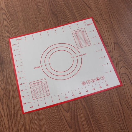 HONITANO Nonstick Reusable Dough Rolling Mat 1Pack Red Silicone Baking Pastry Mat for Oven and Microwave Safe