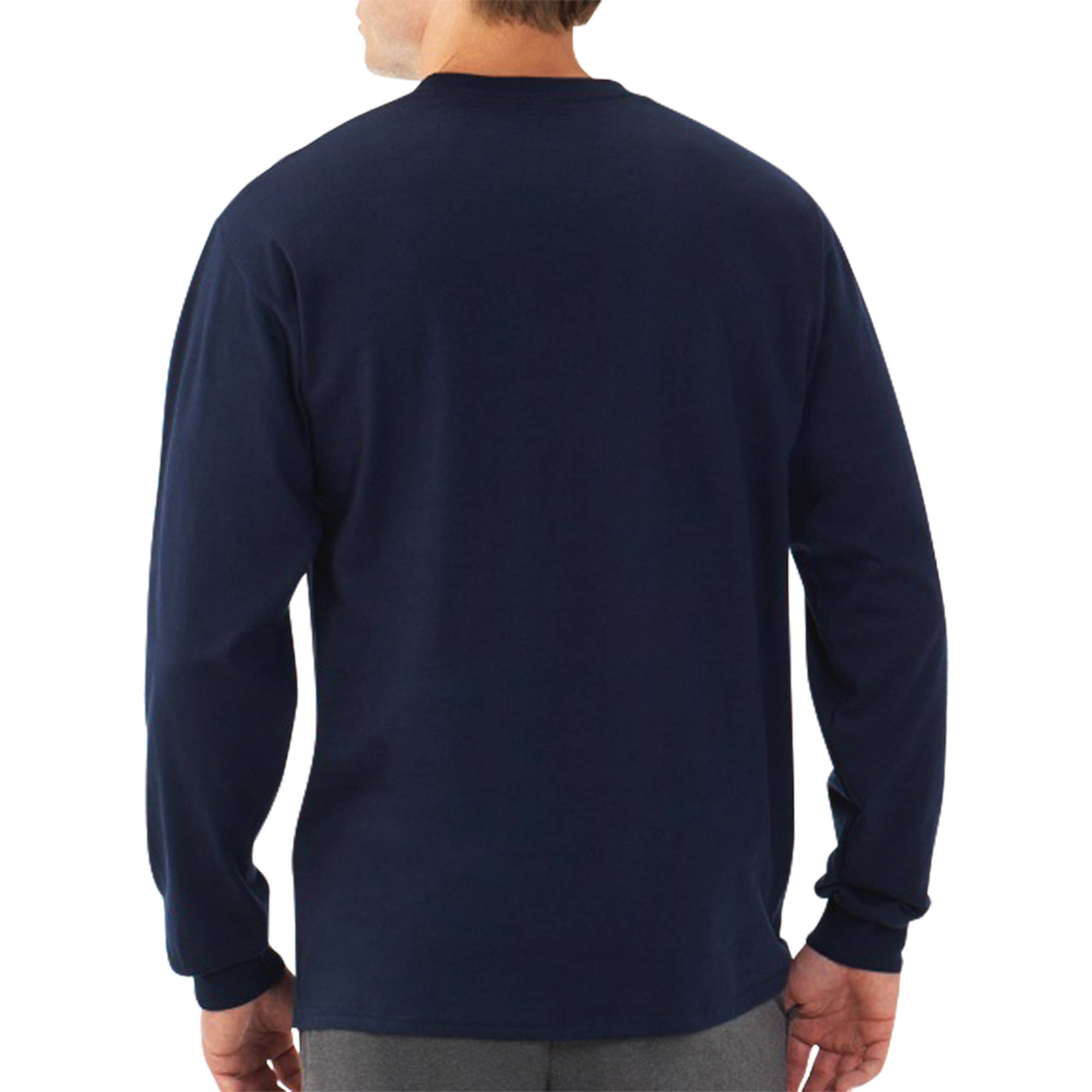 Men's Long Sleeve Crew T Shirt With Rib Cuffs - image 2 of 3