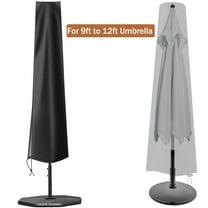 Patio Umbrella Cover Outdoor Umbrellas Cover with Zipper for 9ft to 12ft Offset Umbrella,with Protective Umbrella Cover Bag,75"x20"x12"