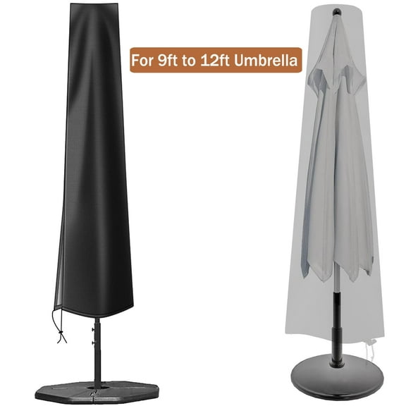 Patio Umbrella Cover Outdoor Umbrellas Cover with Zipper for 9ft to 12ft Offset Umbrella,with Protective Umbrella Cover Bag,75"x20"x12"