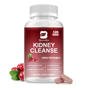 Kidney Cleanse Support Supplement - Natural Cranberry, Buchu & Uva Ursi Extract to Support Kidneys, Bladder & Urinary Tract Health Supplements, 120 CT