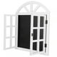 thumbnail image 1 of Tablero de mensajes ciego, tablero de mensajes de persianas de madera, tablero de ventana en blanco, decoración de pizarra para el hogar, uso conveniente, 1 of 9