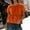 B_ Orange, variant on Olyvenn Womens Velvet Peplum Babydoll Tops Casual Crewneck Pleated Blouse Short Sleeve Flared Swing Pullover Red XL