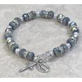 thumbnail image 5 of Sparkle Bead Rosary Bracelet with Strass Crystals. Miraculous Medal and Crucifix., 5 of 6