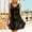 Black, variant on Caitzr Women's Hollow Out Beach Dress V Neck Sleeveless Crochet Swimsuit Cover Up Dress