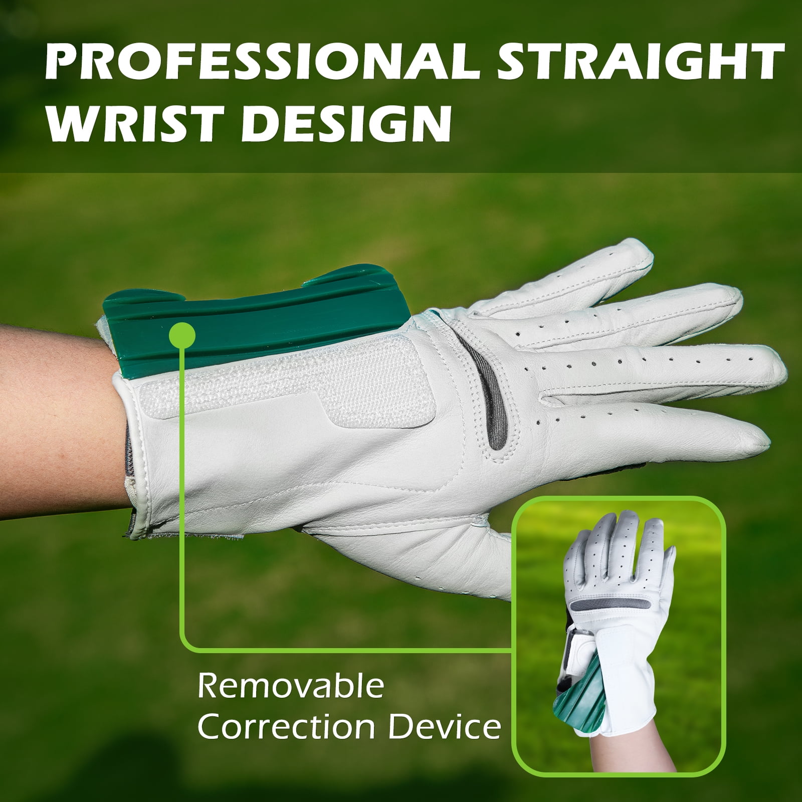 XL Men's Golf Gloves - Left Hand | Golf Gloves With Ball Markers & Wrist Support | Comfortable Grip For Practice