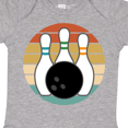 thumbnail image 4 of Inktastic Bowling Pins Ball Bowler Retro Sunset Boys or Girls Baby Bodysuit, 4 of 5