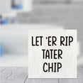 thumbnail image 5 of Zomyto 5"x5" Rustic Funny Farmhouse Bathroom Toilet Decor Let'er Rip Tater Chip Wood Sign, Humor Black and White Decorations for Half Bathroom Shelves Accessories, 5 of 6
