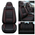 thumbnail image 2 of Tuqiang Car Seat Covers Leather for Mercedes-Benz for E550 2000-Present Water-Resistant Luxury Car Seat Covers Set with Pollow and Headrest Red, 2 of 7