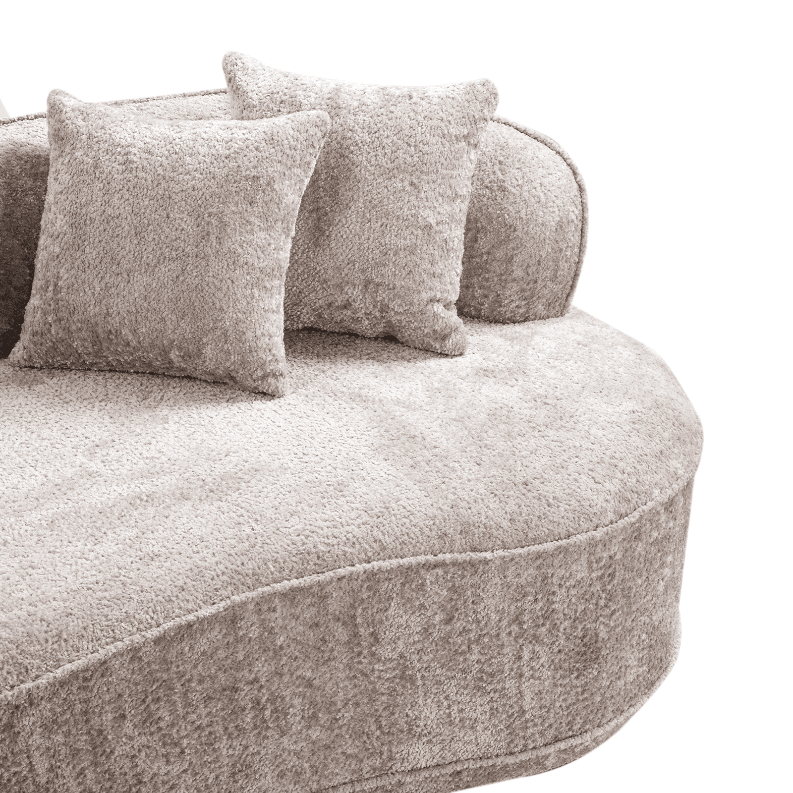 Modern Curved L-Shape Luxury Sectional Oversized Sofa, Comfy Sleeper Couch for Living Room Apartment No Assembly Needed, Vacuum Compressed Sofa in A Box, Camel