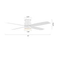 thumbnail image 6 of LEDET 52 in. 4-Plywood Blades Matte White and White/Wood Grain Mounted Ceiling Fan with Remote control, 6 of 8