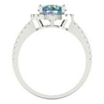 thumbnail image 4 of Clara Pucci 14K White Gold 1.8ct BlueMoissanite Halo Ring for Women, 4 of 8