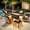 Black, variant on Ovios 11 Pieces Patio Furniture Set All-Weather Wicker Outdoor Sectional with 54" Fire Pit, Swivel Chairs & Solar Table