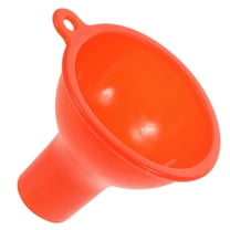 BESTOYARD Small Red Silicone Funnel for Kitchen and Household Use Easy One Hand Filling Tool