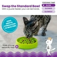 thumbnail image 2 of Catstages Kitty Slow Feeder Cat Bowl, Green, 2 of 6