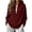 Wine, variant on Lutiedan Oversized Sweatshirt for Women Half Zip Long Sleeve Corduroy Sweatshirt Fall Casual Pullover Shirts with Pocket S-XXL