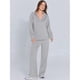 thumbnail image 5 of Conjuntos de Dos Piezas para Mujer, Moda de Otoño 2025, Pantalones Anchos, Conjunto de Estar por Casa, para Viajes y Vacaciones. Gris L, 5 of 9