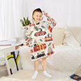 thumbnail image 6 of FORMRS Wearable Blanket Hoodie with Sleeves for Kids Cozy Flannel Sweatshirt, Christmas Gift Train, 6 of 7