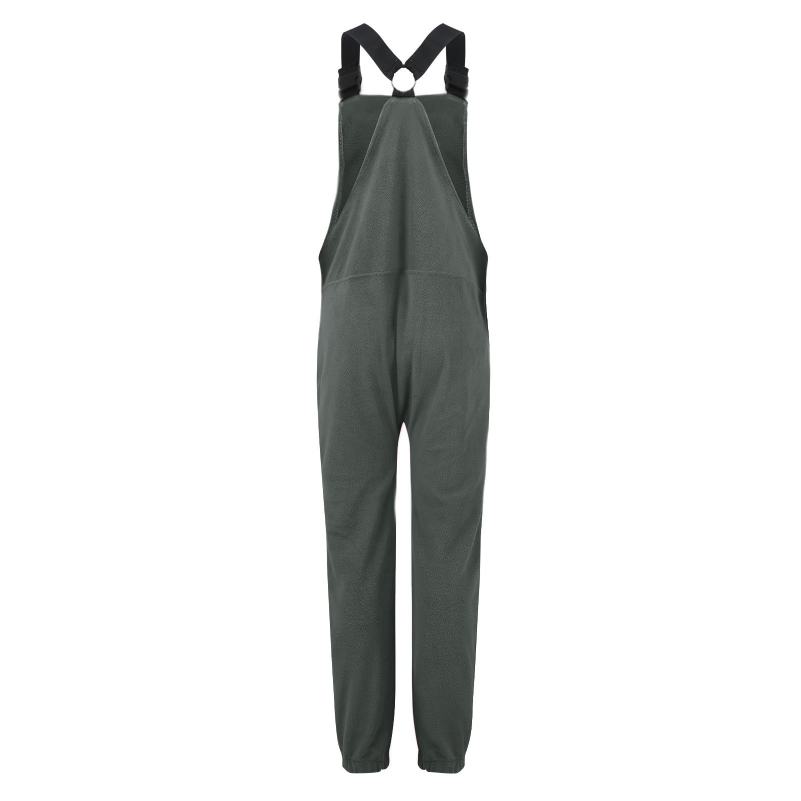 Domuza Fleece Overalls for Men Winter Thermal One-Piece Adjustable