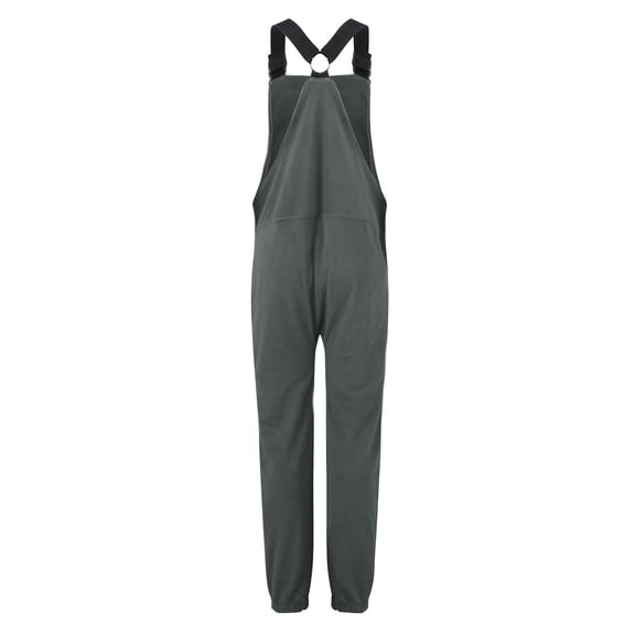 Fgvctg Women's Overalls Baggy Overalls Adjustable Straps Comfy Fuzzy Jumpsuits Sleeveless Sherpa Bib Overalls Fall Winter Romper Pant With Pockets Gray 2XL