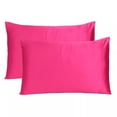 thumbnail image 3 of 2 pieces satin silk pillowcase Deluxe standard large King size home sofa bedding protective cover, 3 of 7