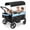 Blue, variant on COFUNOK 4 Seater Wagon Stroller for Kids, Foldable Stroller Wagon with Adjustable Canopy, Push & Pull Handles, Snack Tray, Storage Bag, Blue