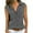Gray, variant on ibuvkizy Women Casual Solid Sleeveless Turn Down Collar Pockets Buttons Shirt Tops