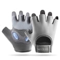 thumbnail image 2 of Guantes deportivos de medio dedo para fitness, para mujer, con almohadilla de palma engrosada, de silicona, con absorción de impactos, equipo de protección para la palma, guantes transpirables para, 2 of 2