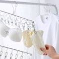 thumbnail image 4 of 1pcs Windproof Sock Drying Rack Space Saving Balcony With 20 Clips 2 Layers Underwear, 4 of 5