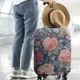 thumbnail image 2 of Pioneer Flower Floral Print Pattern Luggage Cover Fashion Suitcase Cover Baggage Covers Fit 25-28 Inch Luggage (Go Travel), 2 of 5