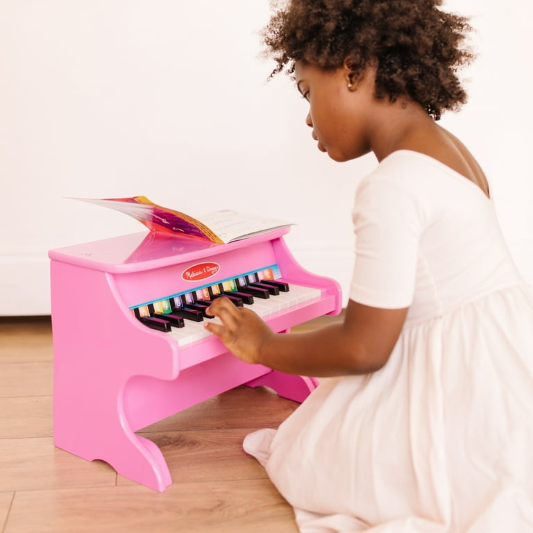 Melissa & Doug Learn-to-Play Pink Piano With 25 Keys and Color-Coded  Songbook