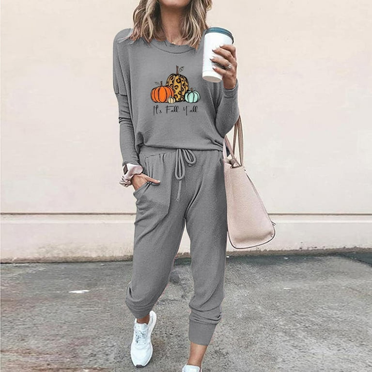 Dyegold Travel Outfit Ladies Cute Pants Long Sleeve Tops Comfy Outfits For Women Outfit Sets For Women Cotton Linen Long Sleeve Christmas Womens