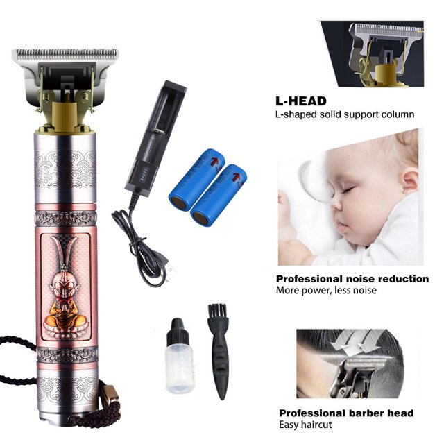 Electric Hair Clipper Kit Professional T Shape Hair Trimmer With Brush Charger and Others Hairdressing Set