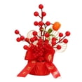 thumbnail image 2 of Decoración de Año Nuevo, ramo de flores artificiales, centro de mesa, bendición de flores Baya, 2 of 9