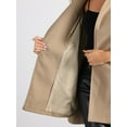 thumbnail image 5 of DARING DIVA Women's Winter Slit Sleeve Double Breasted Cloak Coat Khaki L, 5 of 6