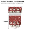 thumbnail image 5 of Renewold Happy Christmas Toilet Lid Cover Round Dust Cover for Toilet Lid Snowman Snowflake Toilet Tank Lid Cover for Bathroom Soft Toilet Cover Set,Red, 5 of 6