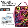 thumbnail image 2 of Rainbow Zebra Insulated Lunch Box Women Reusable Lunch Tote Bag Fit Most Bento Boxes Lunch Box Containers Picnic Travel, 2 of 6