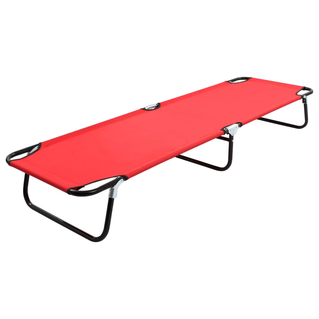 Folding Backrest Lounge Chair, Recliner Beach Chair for Patio Yard, Red Folding Backrest Lounge Chair, Recliner Beach Chair for Patio Yard, Red