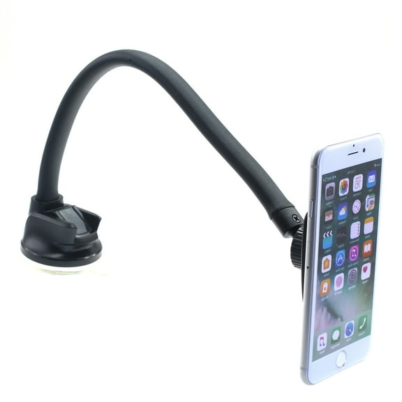 Magnetic Car Mount for Google Pixel 5a 5G Phone - Holder Dash Windshield Strong Grip Long Gooseneck Strong Magnets N9P