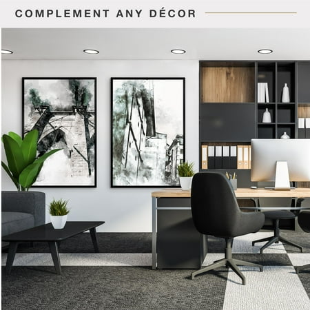 MCS Foundation 16x24 Poster Frame Traditional Brass, Vertical & Horizontal Wall Hanging Large Picture Frame for Photos, Posters & Art Prints (1-Pack)