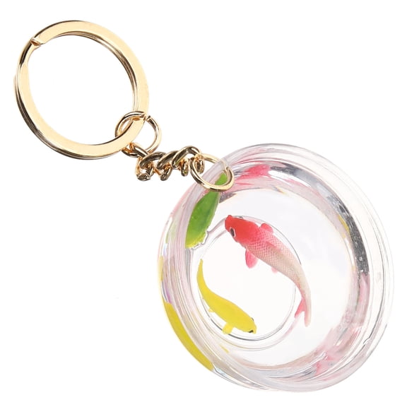HEMOTON Goldfish Keychain with Cool Fish Pendant for Bag Decor and Gifts Multi Color Plastic